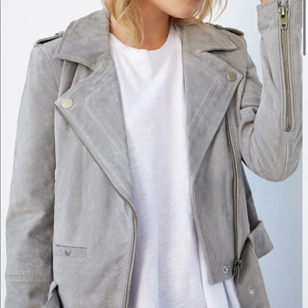 BLANK NYC CLOUD GREY MOTO JACKET